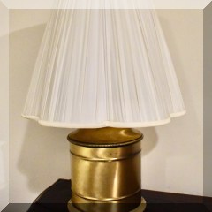 D23. Round brass lamp. 20”h